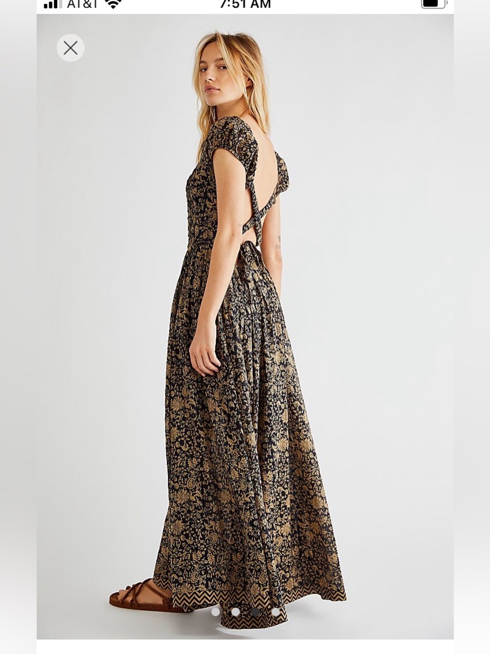 Free People Backless Maxi Dress S